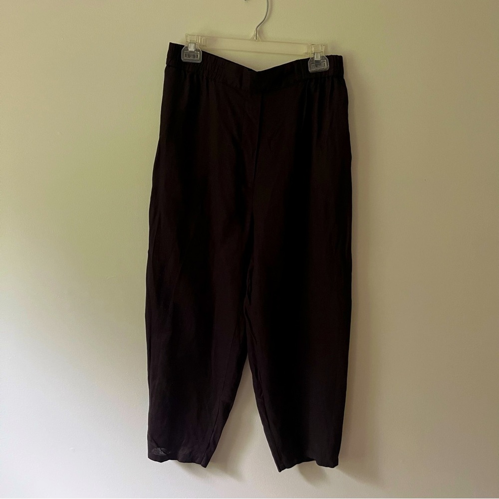 ZARA Pull On Linen Trousers L